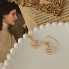 Классические Золотые серьги-бабочки для девушек в стиле ретро