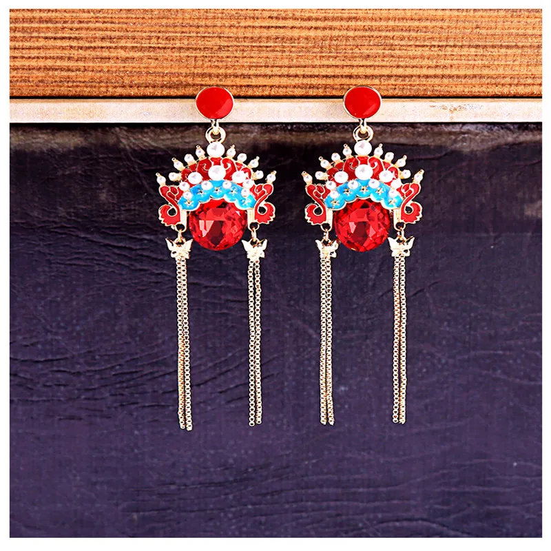 Женские серьги-подвески из цинкового сплава с имитацией жемчуга и маской