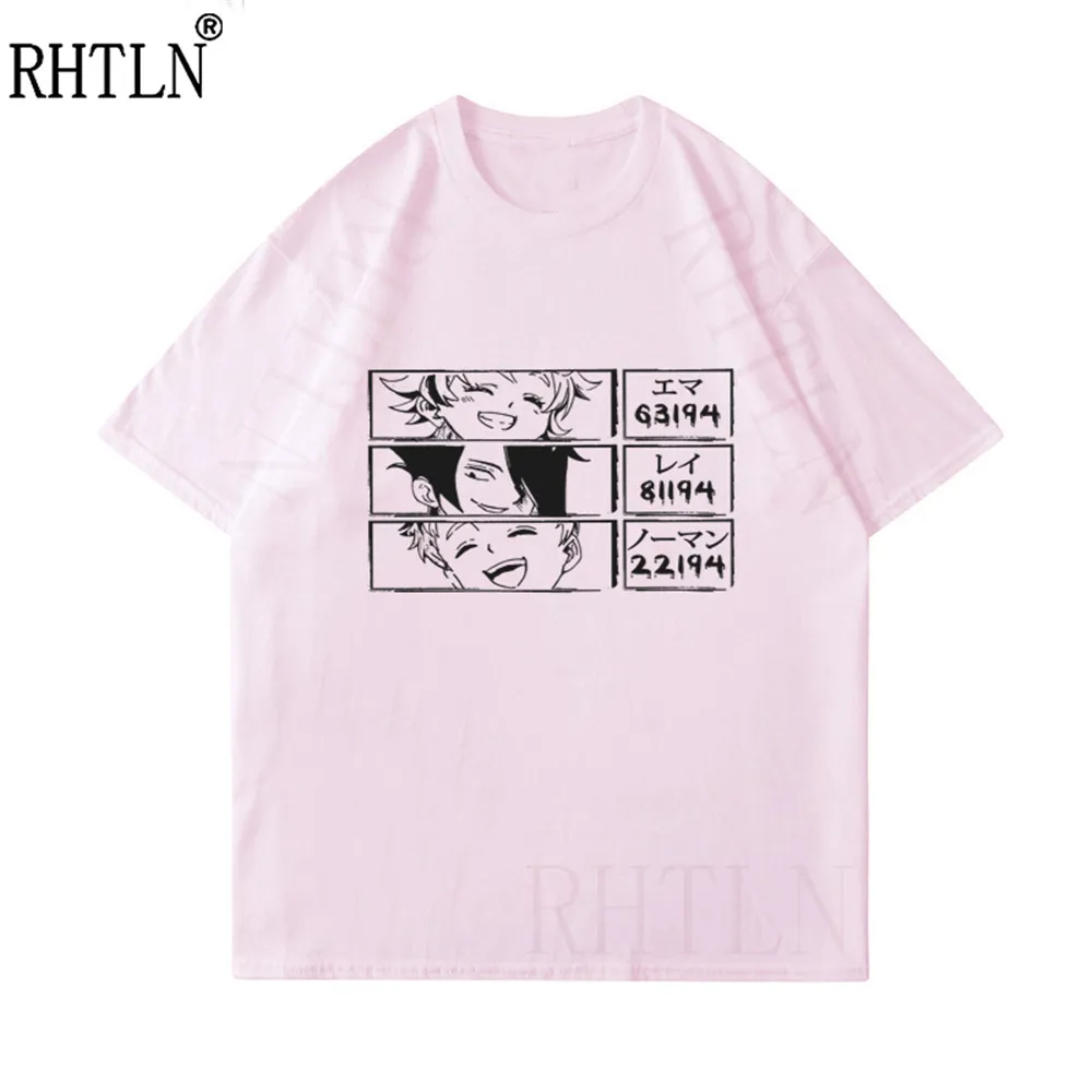 

2021 Janpanese Anime The Promised Neverland Emma Norman Ray Printed Short Sleeve T-shirt