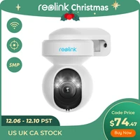 reolink e1 outdoor 5mp wifi camera humancar detection ptz 2 way audio color night vision home video surveillance