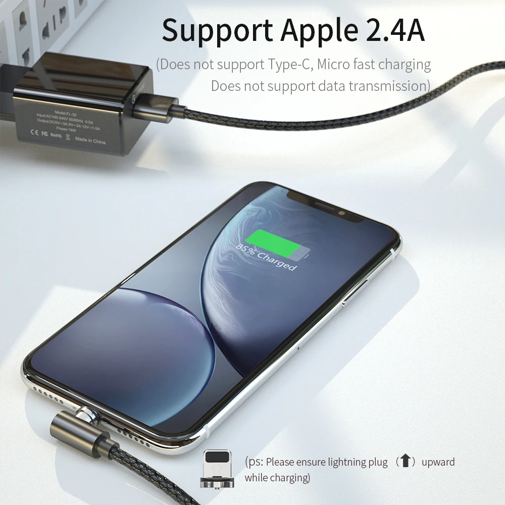 Магнитный кабель BaySerry Micro usb Type C для быстрой зарядки Type-C USB зарядный провод iphone