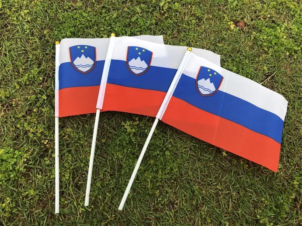 14x21 см 20 пластиковых мачтовых флагов словенского флага маленький флаг сфера