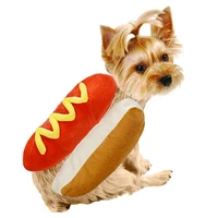 1pc hot dog pet dog costume clothes cute cat puppy outfit mustard for small medium dog pet clothes