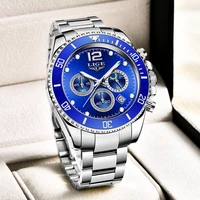 lige top brand watch men stainless steel business date clock waterproof luminous watches mens luxury sport quartz wristwatchbox