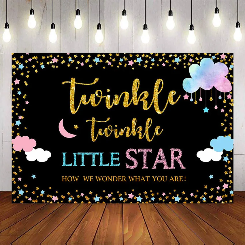 Пол раскрыть вечерние фон мальчик или девочка Twinkle маленькая звезда для