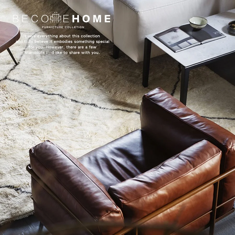 Replica of Le Corbusier Club Chair Sofa / Office Single Seat Lounge Chair