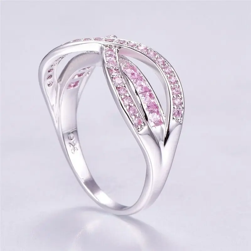 CiNily розовые и красные космические линии заполненные кольца на палец