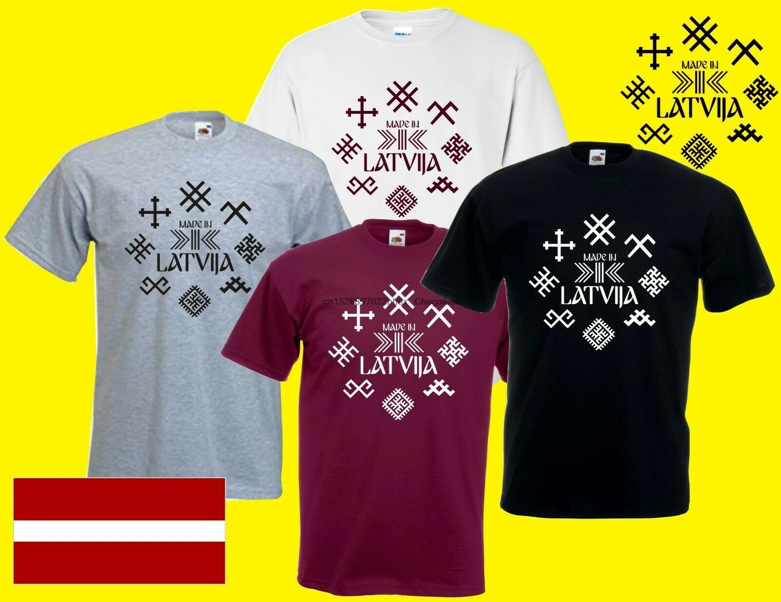 Латвия сделано в Italia итальянский стиль подарок сувенир Футболка Топ (S XXXL)|Мужские