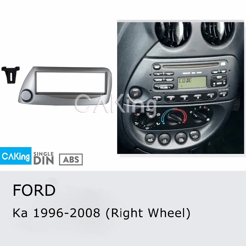 Single Din Car Fascia Radio Panel for Ford KA 1996-2008 (Right Wheel) Dash Kit Install Plate Bezel Facia Adapter Cover Console | Автомобили