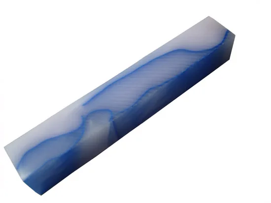 Акриловое перо пустой (белый с синей линией) RZ LB27A BL|Стержни для ручек| |