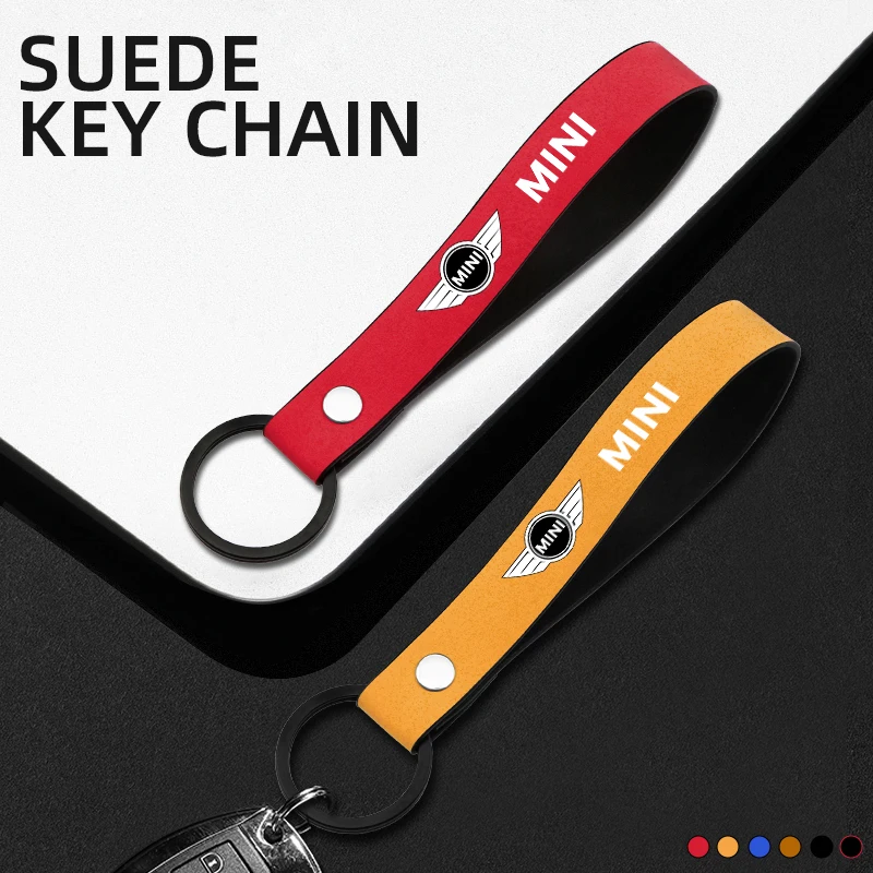 Car Key ring Suede Rope keychain for Mini Cooper 2011 2012 2013 Countryman clubman F54 F56 F55 F60 R60 R61 Chain | Автомобили и