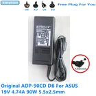 Оригинальное зарядное устройство с адаптером переменного тока для ASUS, 19 в, 4,74 А, 90 Вт, ADP-90CD DB EXA0904YH, PA-1900-36, блок питания для ноутбука