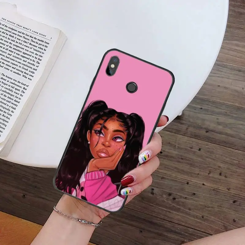 

Make Money Black Head girl Phone Case For Xiaomi Redmi 7 9t 9se k20 mi8 max3 lite 9 note 8 9s 10 pro Soft Silicone Shell