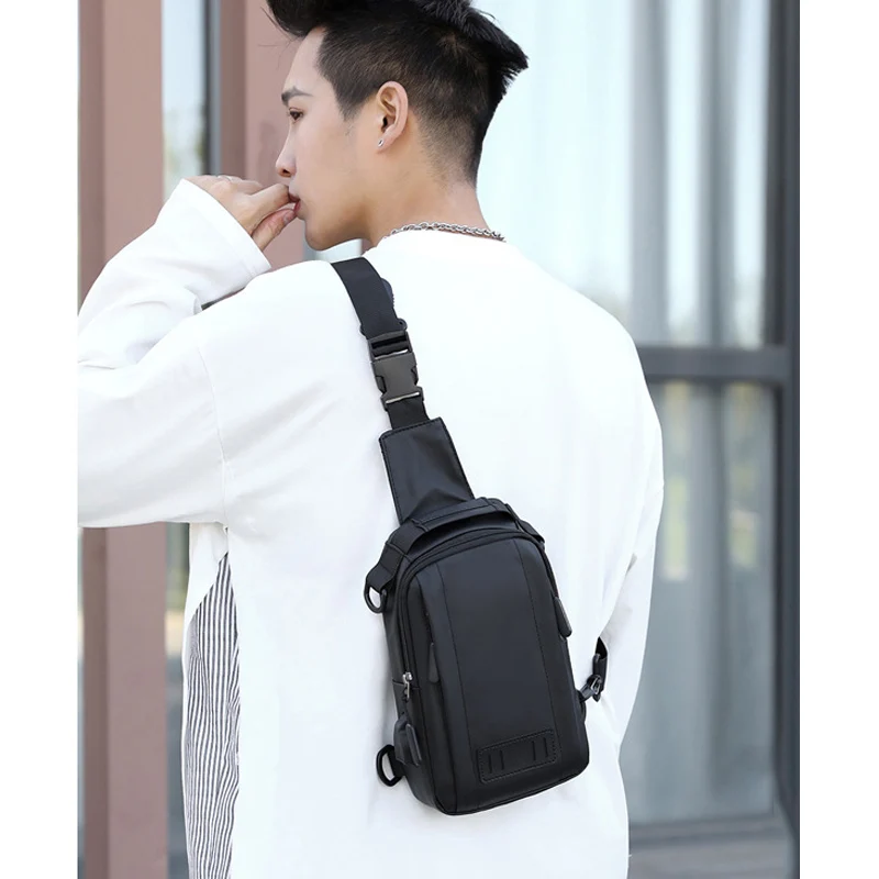 

Men's Bag Chest Packs 2021 New Fashion Waterproof Cross Body Bags Male High Quality Nylon Handbags Chest Bags iPad Pocket Purse