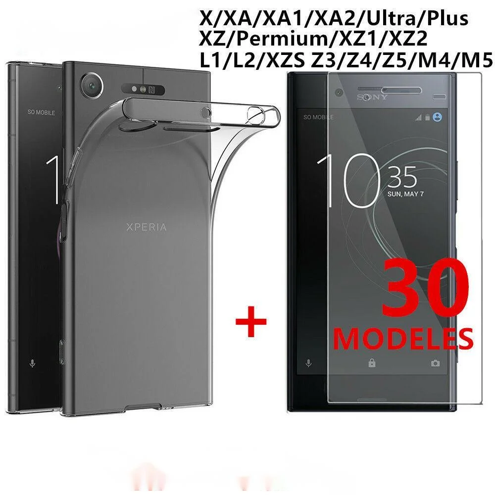 

Coque + Vitre Verre Tremp Protection For sony XA1/X/XZ1/XZS/L1/Z/Z3/Z4/Z5 10
