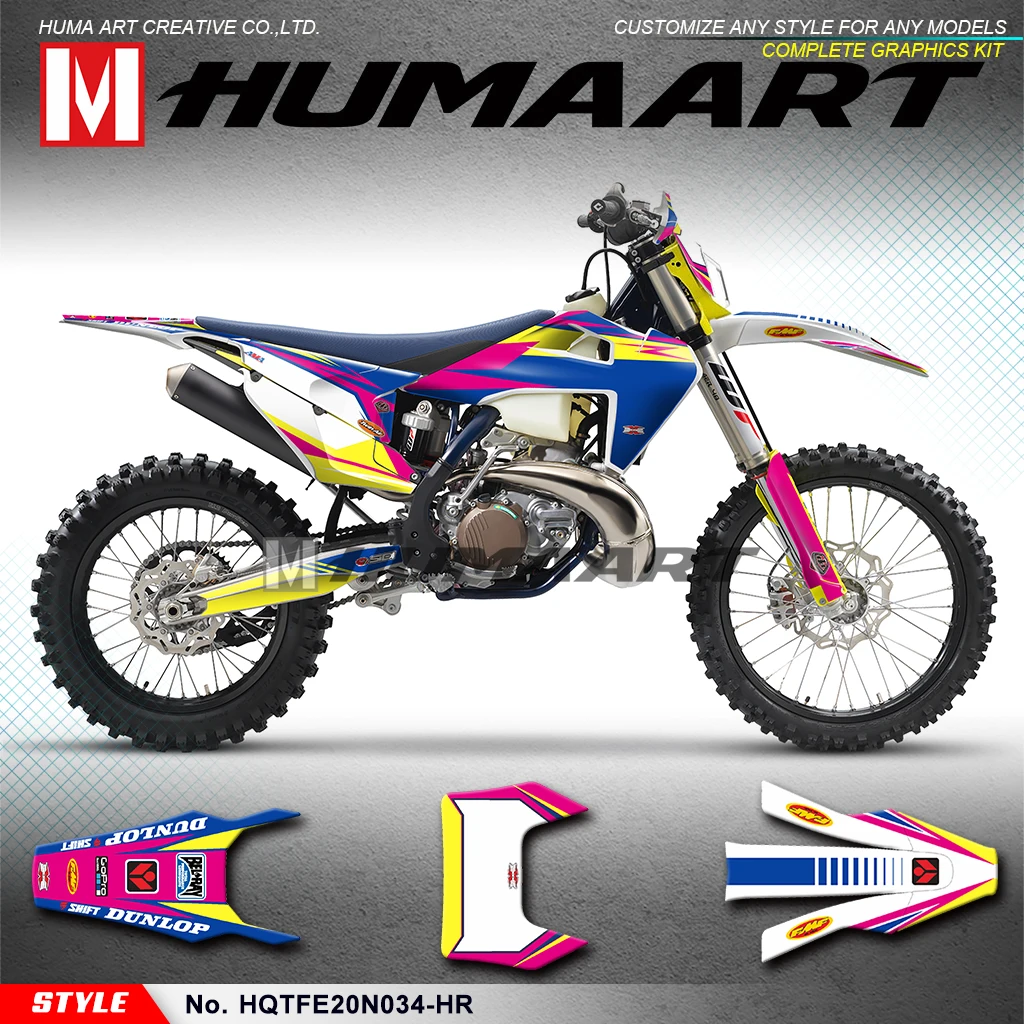 

HUMAART MX Graphics Vinyl Sticker Kit for TE 150i 250i 300i FE250 FE350 FE450 FE501 FE 250 350 450 501 2020 2021 2022