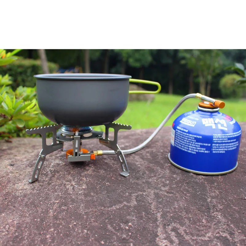 Уличная газовая горелка для кемпинга портативная титановая мини карманная плита