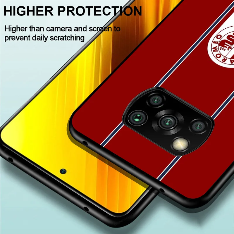 

Aifa Romeo For Xiaomi Poco C3 M3 M2 X3 NFC X2 F2 Pro F1 Mi Play Mix 3 A2 Lite A1 6 5 Phone Case