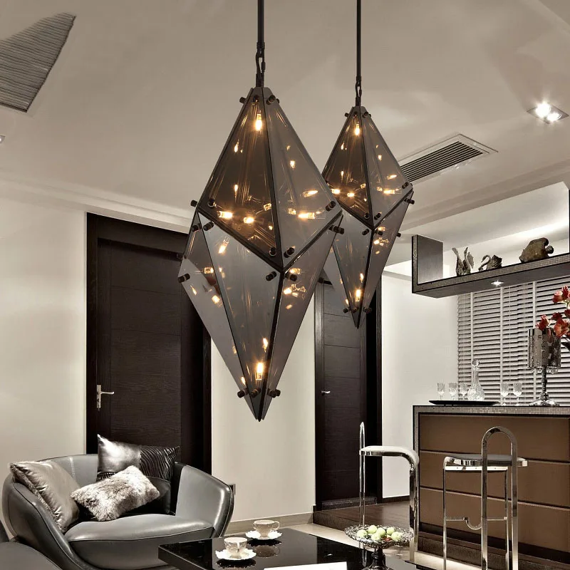 Nordic Diamond креативный скандинавский стеклянный Алмазный подвесной светильник
