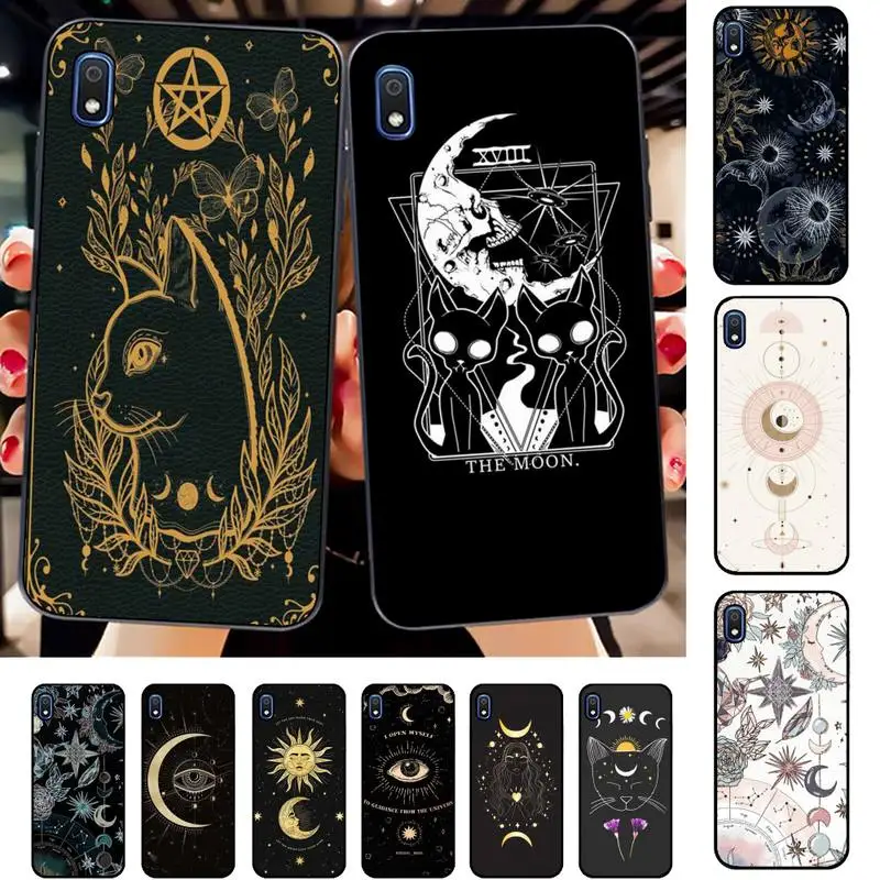 

FHNBLJ Witch Moon cat Tarot Phone Case for Samsung A30s 51 71 10 70 20 40 20s 31 10s A7 A8 2018