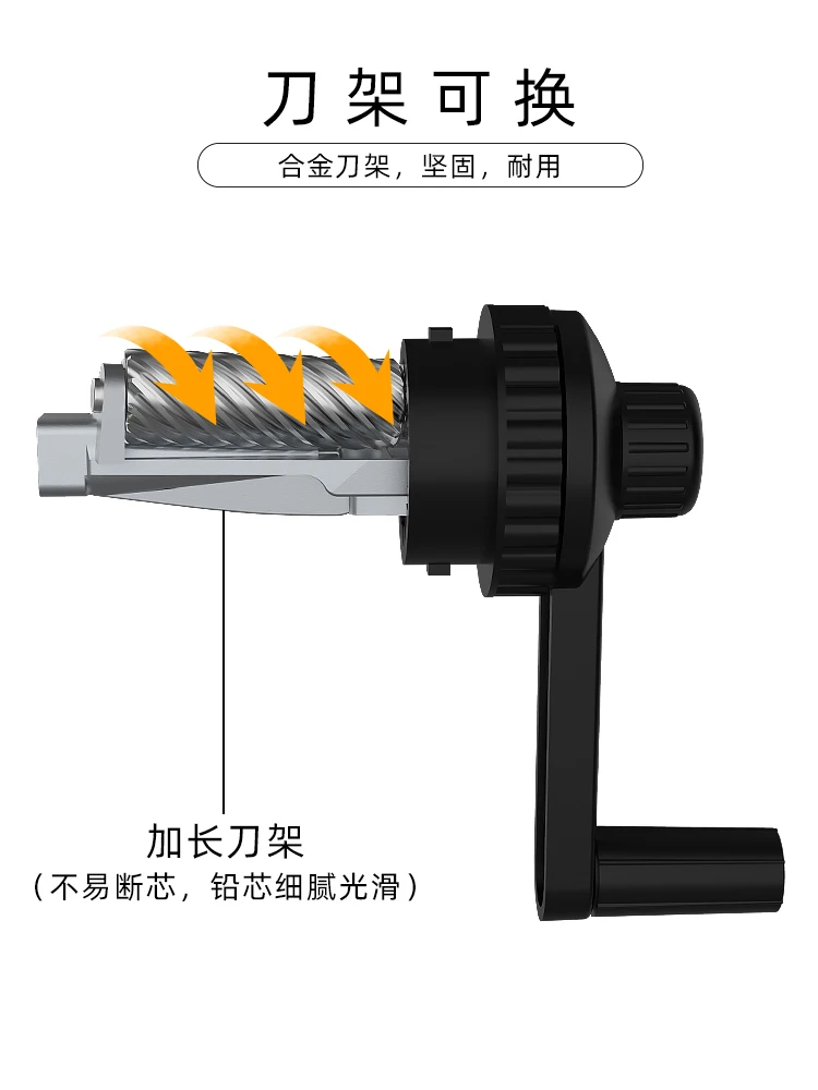 

Hand Crank Pencil Sharpeners with Knife Tool Holder Stationery Supplies for Sketching Charcoal Art Supplies