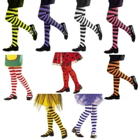 halloween cosplay children stripe pantyhose stockings baby boys girls christmas tights kids masquerade party costumes