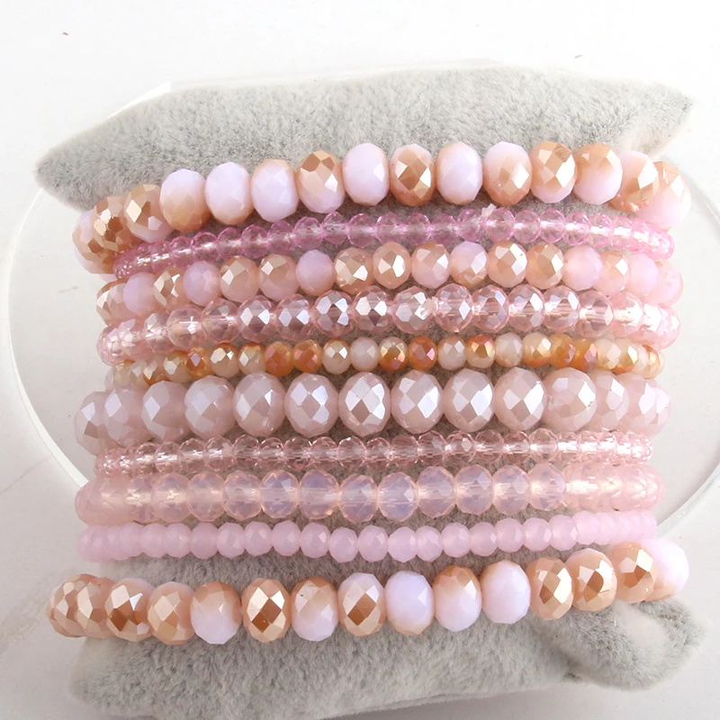 MD модный дизайнерский браслет из бисера синий 4 6 8 мм 9pc стеклянные браслеты и