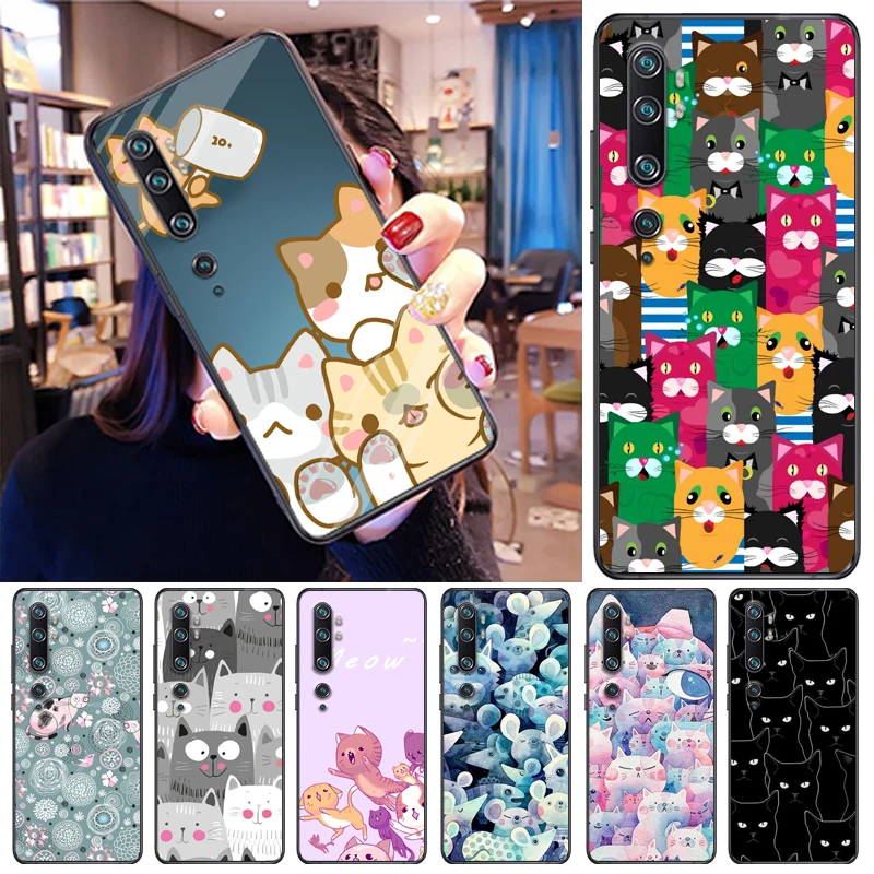 

Cats Hey Buddy Human Friends Color Painting Phone Case For Xiaomi CC9e CC9 Pro Coque Cases Funda Carcasa Back Cover