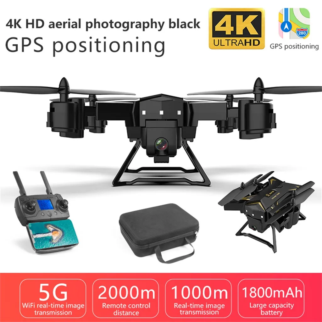 GPS дрон KY601G с HD камерой 4K складной Радиоуправляемый квадрокоптер Wi Fi