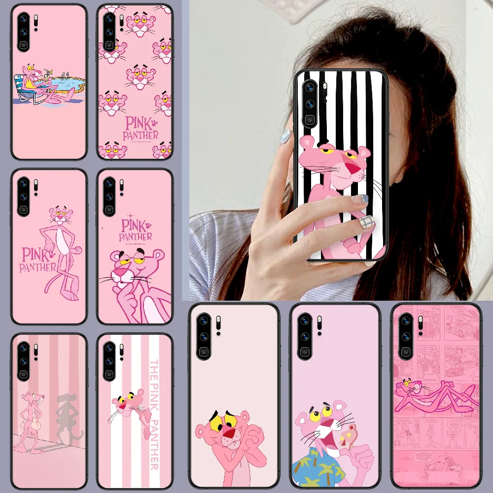 Милый чехол для телефона с розовой пантерой Корпус Корпуса Для Huawei P8 P9 P10 P20 P30 P40 Lite