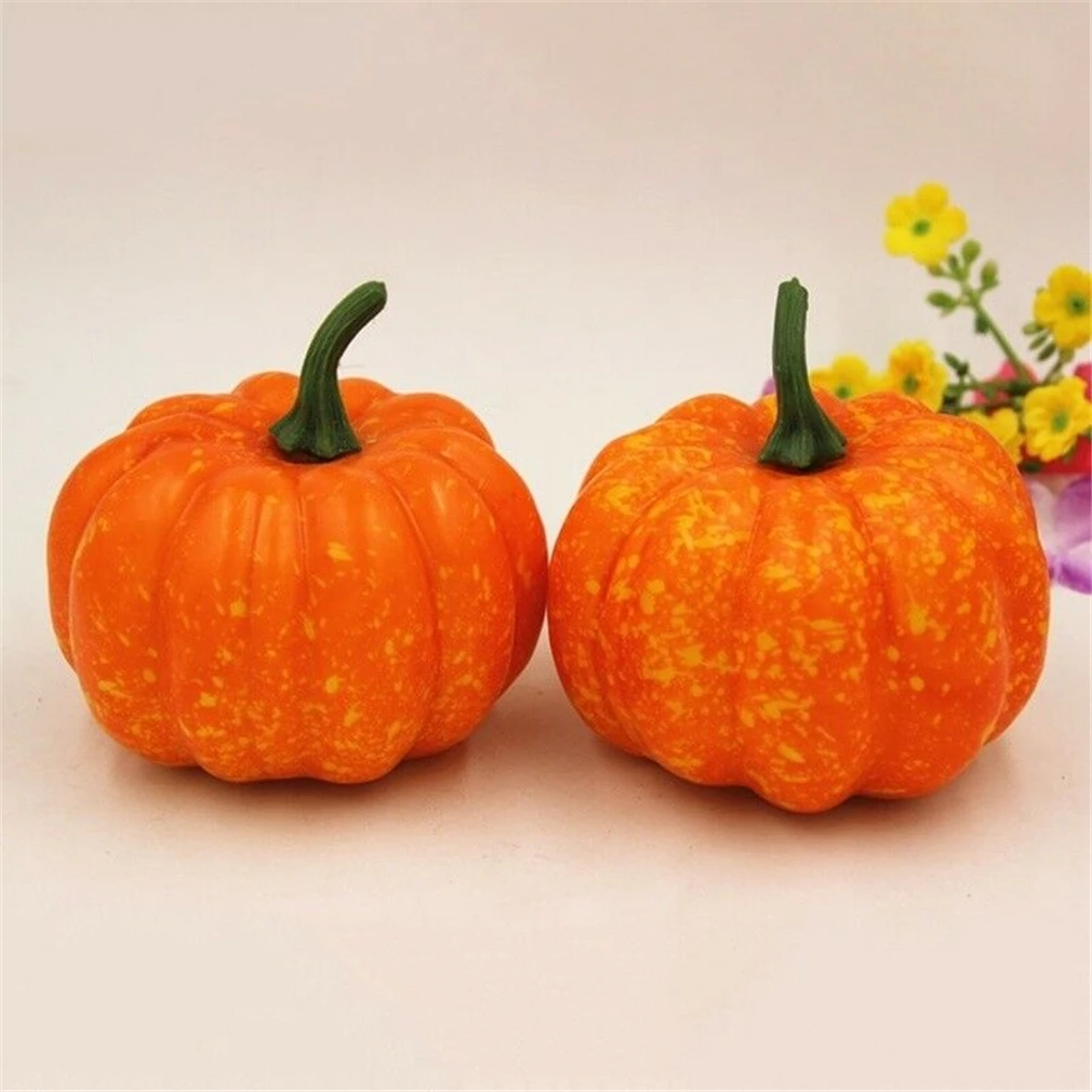

8.5cm Mini Artificial Pumpkin Fake Simulation Vegetabl Happy Halloween Decoration For Home Halloween Props DIY Crafts