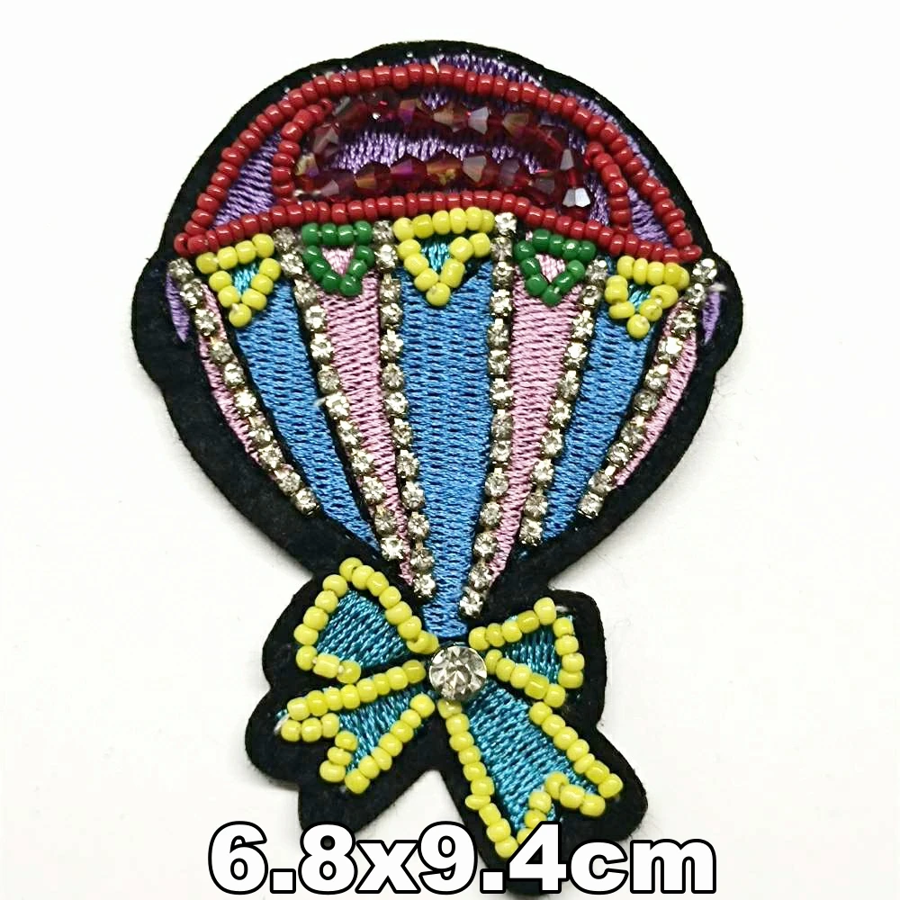 

Garment accessory embroidery beaded balloon parachute embroideried patches for clothing PA-3316