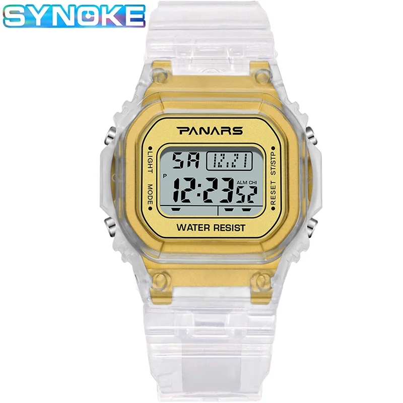 Часы наручные SYNOKE женские цифровые светящиеся спортивные с будильником модные