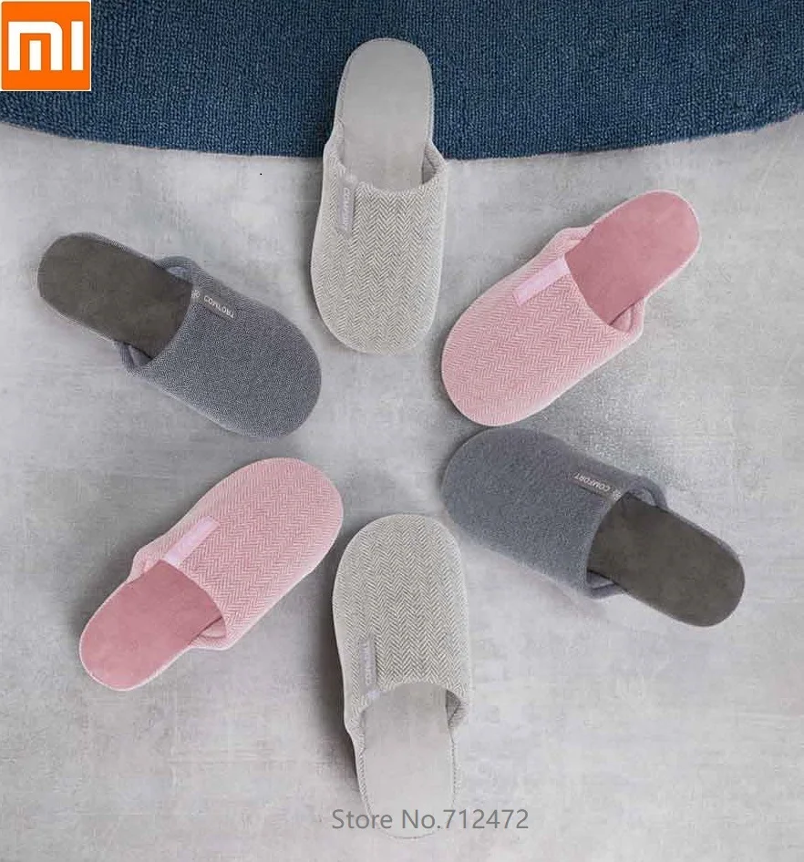 Xiaomi/мягкие теплые тапочки для мужчин и женщин сезон осень зима нескользящая