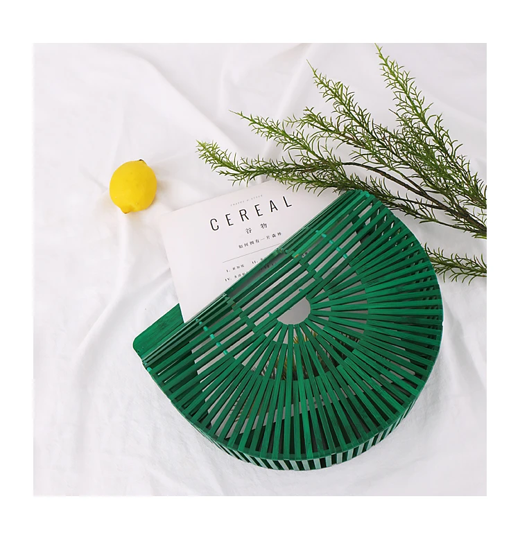 Плетеная вручную круглая Праздничная бамбуковая сумка для женщин портативная