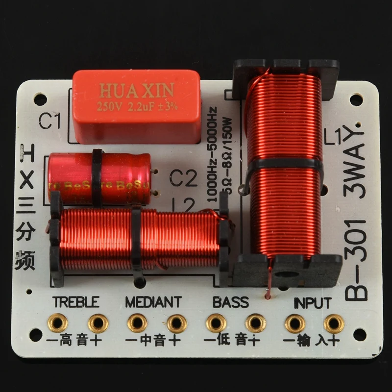 

Quickbuying Professional 150W Multi Speaker Audio Frequency Divider 3 Way Crossover Filters Acoustic Components