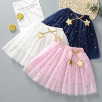 cootelili kids baby star glitter dance tutu skirt for girl sequin 3 layers toddler clothes children chiffon princess skirt