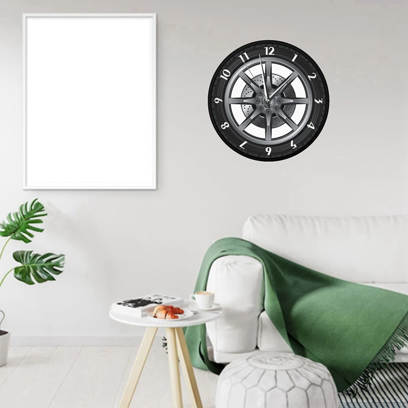 Автосервис ремонт гаража владелец колеса шины на заказ Авто настенные часы | Дом