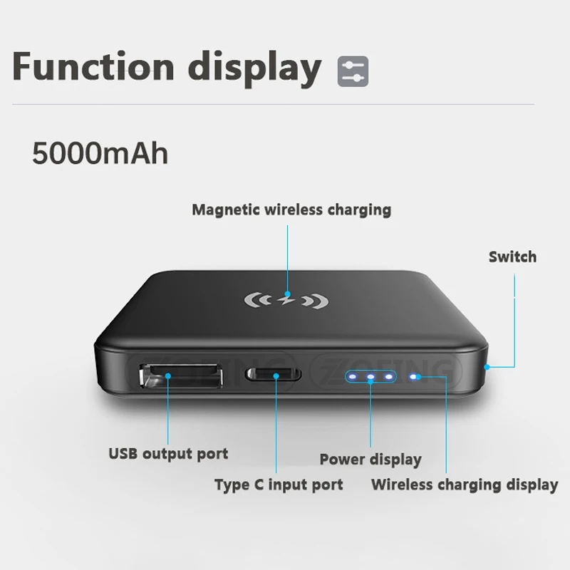 powerbank magnetic wireless charger external battery for iphone 12 13 pro max xiaomi samsung mobile phone magnet power bank free global shipping