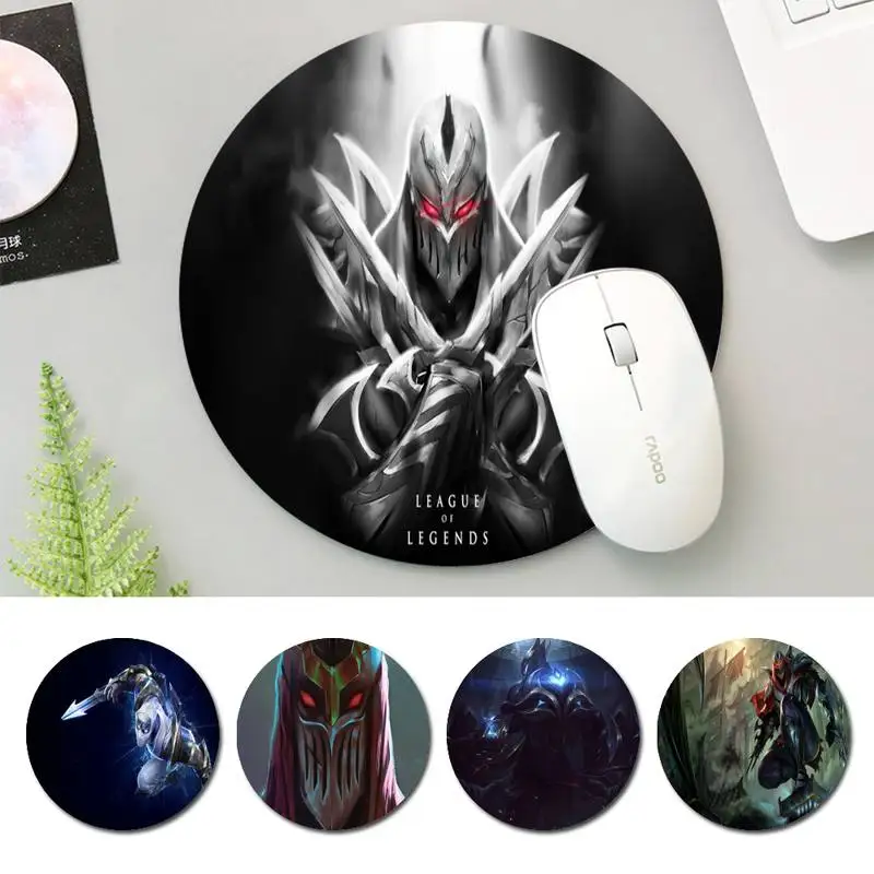 

Round LOL Zed office Mat Round Size Rubber Mouse Pad Gaming Player Desktop Pad Computer Laptop Mouse Pad