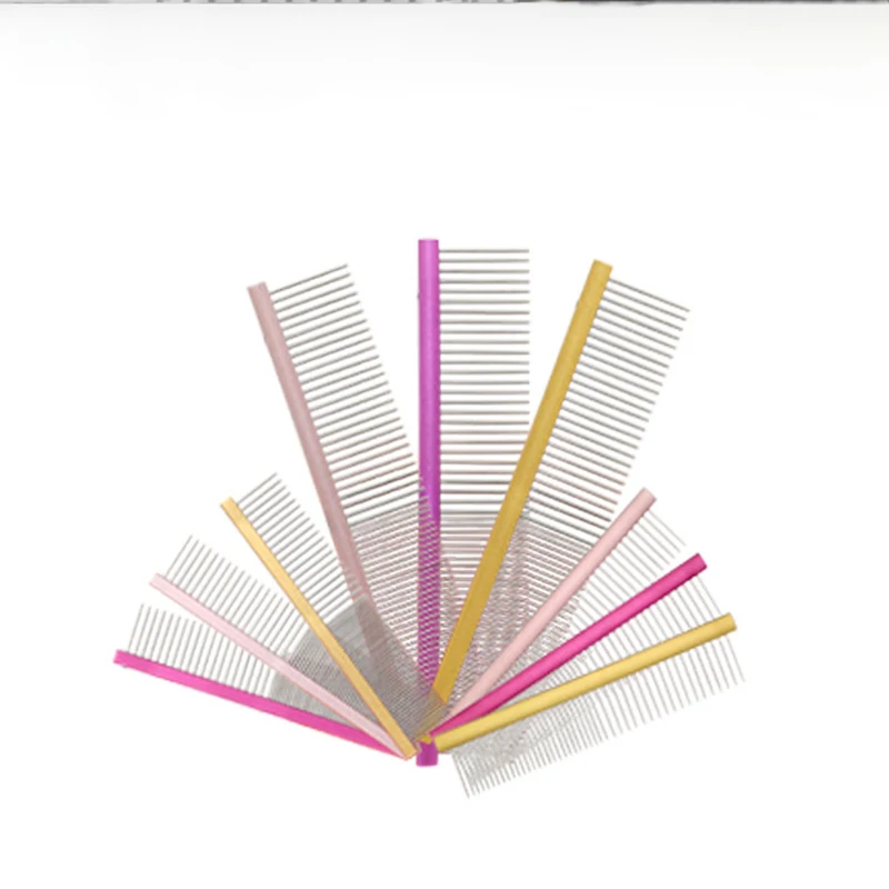 

Pet Stainless Steel Cleaner Combs Cats Dogs Deworming Grooming For Comfort Medium And Large Length Colourful Tools Brush