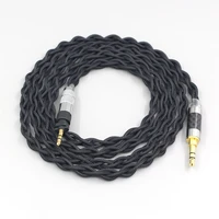 ln007462 pure 99 silver inside headphone nylon cable for shure srh840 srh940 srh440 srh750dj philips shp9000 shp8900