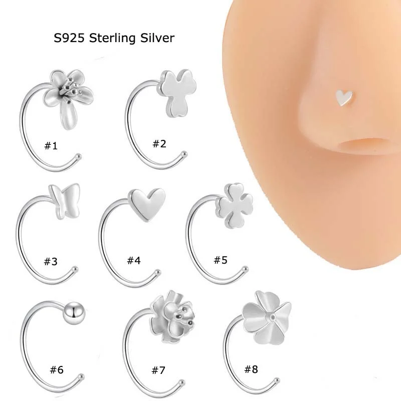 

1 шт. S925 Стерлинговое Серебро для пирсинга в носу