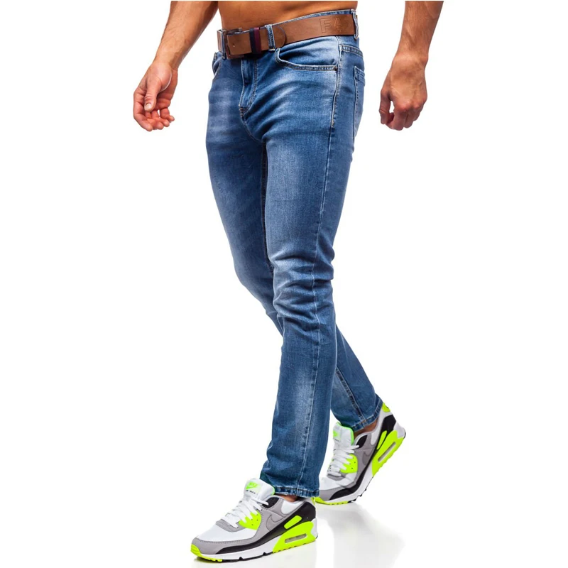 

European Size Men's Gradient Color Jeans Straight Pants