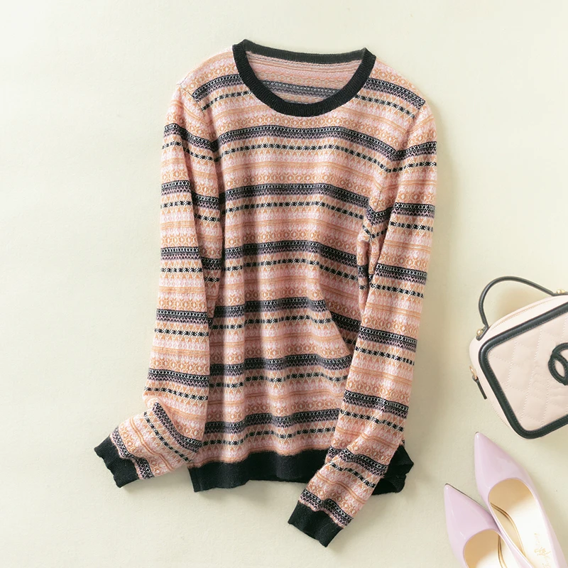 Свитер с длинным рукавом Джемперы для женщин из натуральной кожи 100% куртки