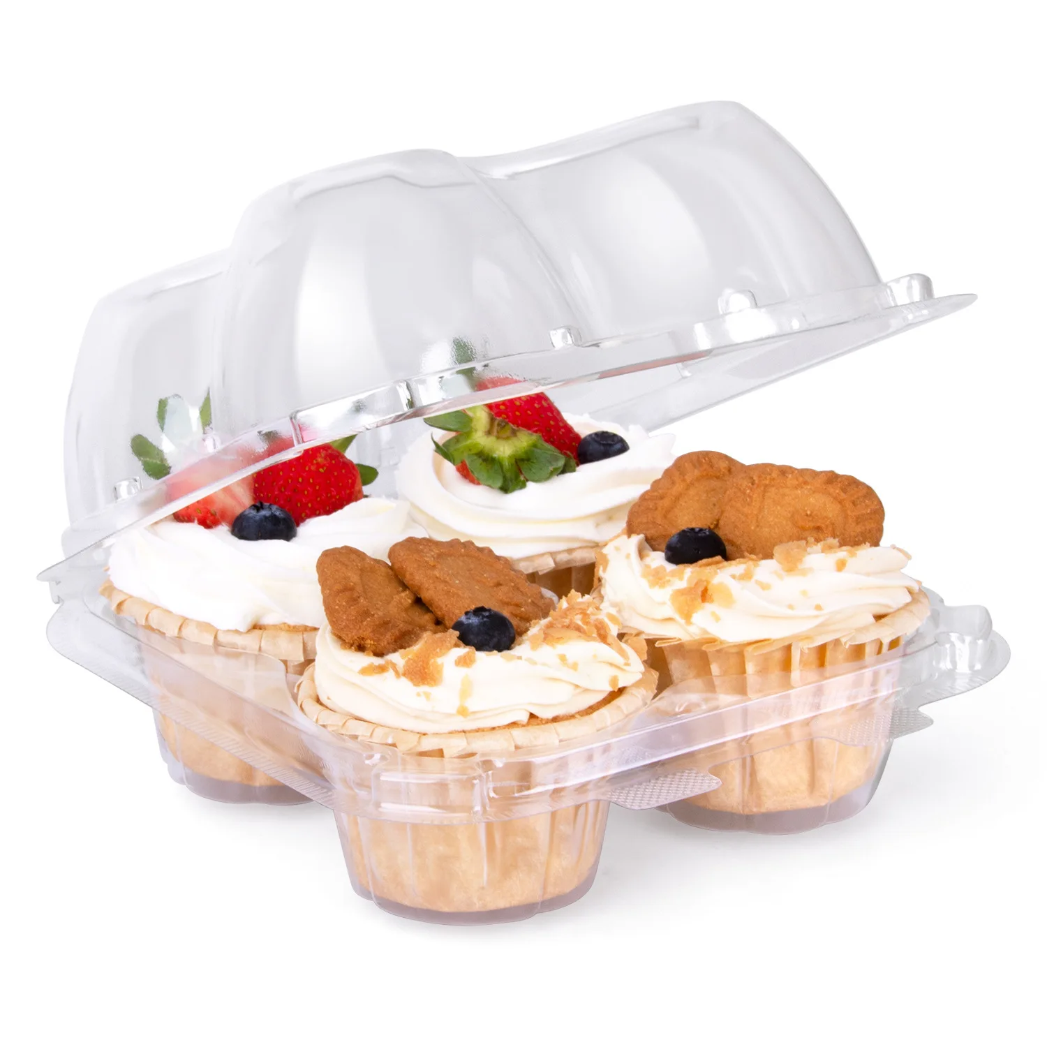 25 шт круглая пластиковая маленькая коробка для пирожных упаковка яиц желток