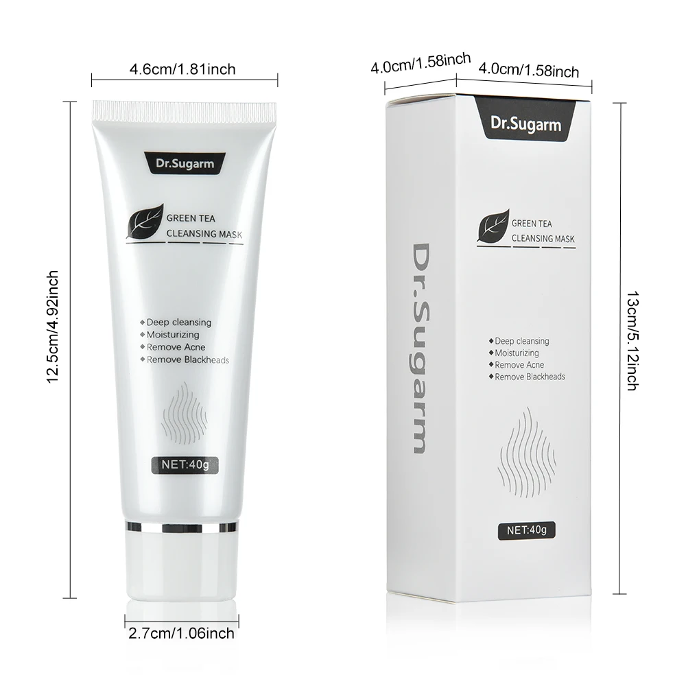 

Hyaluronic Acid Face Serum Green Tea Cleansing Mask Cream Moisturizing Remove Acne Blackheads Peel-off Mask Face-pack Clean Pore