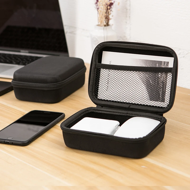 

Organizer Portable Storage Bag Solid Color Digital Charger Wallet Storage Bag Travel Ziplock Sac Rangement Office Supplies DM50S