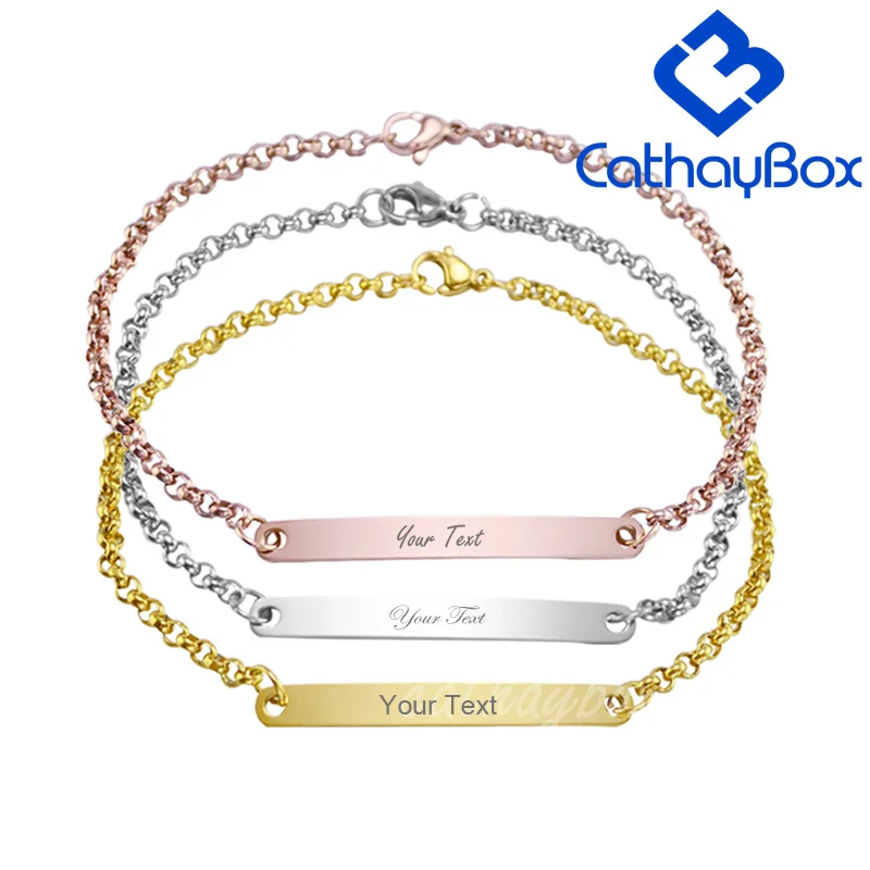 Женский персонализированный браслет текстовая заготовка для подвески с