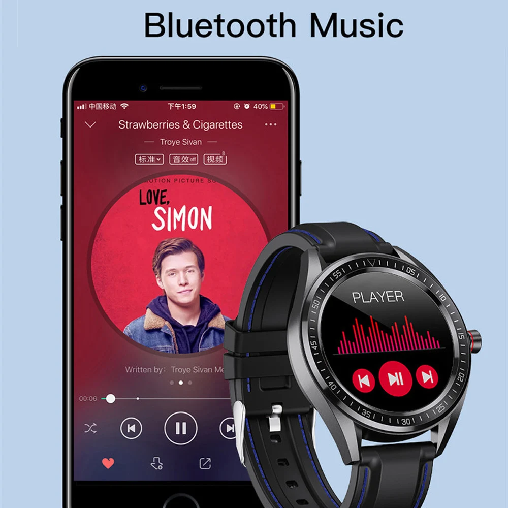 

60 Days Super Long Standby Time Smart Watch Men 15 Sports Mode IP68 Waterproof Smartwatch Music Control Fitness Tracker Watch